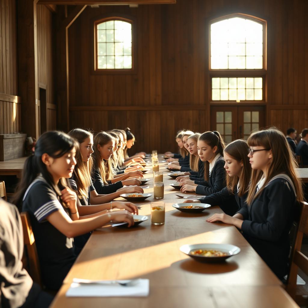 Students at the MIS dining hall