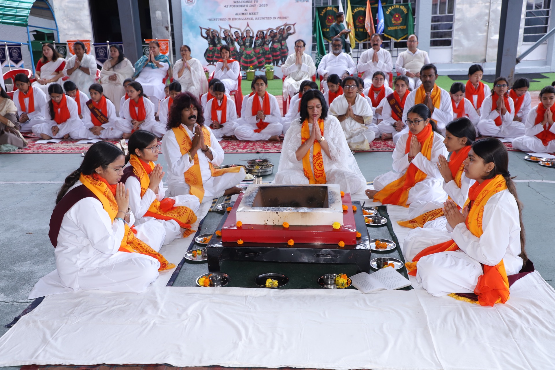 MIS students at morning assembly